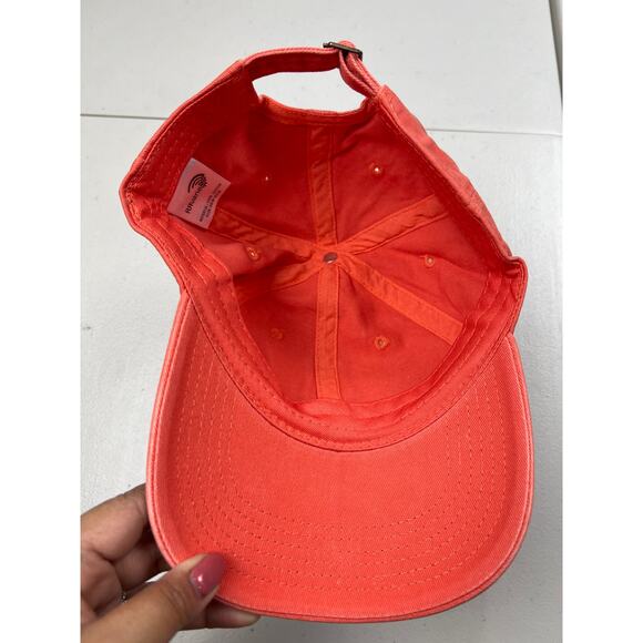 RRvane Vintage Washed Twill Cotton Orange Soft Adjustable Baseball Cap Hat - Picture 6 of 8
